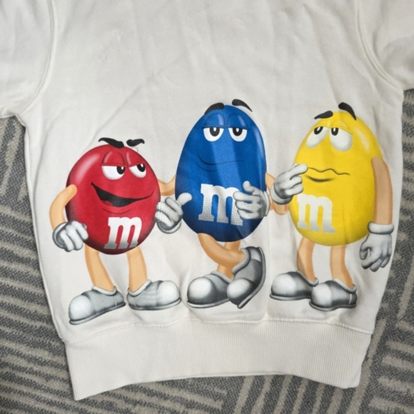 Bossini M&Ms Kids Sweatshirt Red Blue Yellow 4-5 Years - Picture 2 of 10